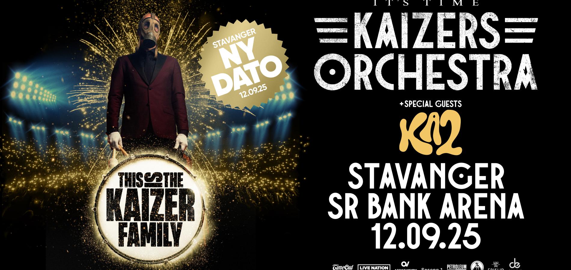 Kaizers Orchestra blir nødt til å flytte konserten på SR-Bank Arena i 2025